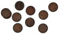 Ausztria 1897-1915. 2h bronz (10xklf) T:AU-XF ph.Austria 1897-1915. 2 Heller bronze (10xdiff) C:AU-XF edge error