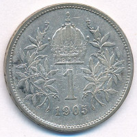 Ausztria 1905. 1K Ag 'Ferenc József' T:VF Austria 1905. 1 Corona Ag 'Franz Joseph' C:VFKrause KM#2804