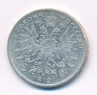Ausztria 1912. 2K Ag 'Ferenc József' T:XF,VF Austria 1912. 2 Corona Ag 'Franz Joseph' C:XF,VF Krause KM#2821