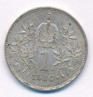 Ausztria 1916. 1K Ag 'Ferenc József' T:AU patinaAustria 1916. 1 Corona Ag 'Franz Joseph' C:AU patinaKrause KM#2820
