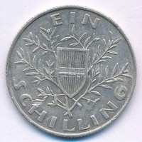 Ausztria 1924. 1Sch Ag T:XFAustria 1924. 1 Schilling Ag C:XF Krause KM#2835