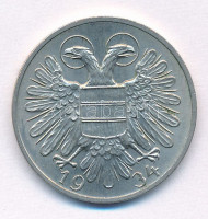 Ausztria 1934. 50gr Cu-Ni 'Nachtschilling' T:AU kis phAustria 1934. 50 Groschen Cu-Ni 'Nachtschilling' C:AU small edge errorKrause KM#2850