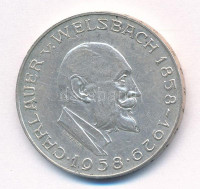 Ausztria 1958. 25Sch Ag 'Carl Auer von Welsbach' T:AU,XF Austria 1958. 25 Schilling Ag 'Carl Auer von Welsbach' C:AU,XF Krause KM#2884