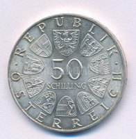 Ausztria 1972. 50Sch Ag '100 éves a Mezőgazdasági Főiskola' T:AU Austria 1972. 50 Schilling Ag '100th Anniversary - Institute of Agriculture' C:AU Krause KM#2914