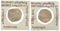 Osztrák Államok / Salzburg ~1520. 1/2kr Ag 'Mátyás' (2x) (0,62g, 0,55g) T:XF,VF Austrian Sates / Salzburg ~1520. 1/2 Kreuzer Ag 'Matthäus Lang' (2x) (0,62g, 0,55g) C:XF,VF