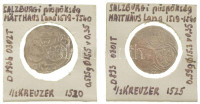 Osztrák Államok / Salzburg 1520-1525. 1/2kr Ag 'Mátyás' (2xklf) (0,58g, 0,59g) T:XF,VF Austrian Sates / Salzburg 1520-1525. 1/2 Kreuzer Ag 'Matthäus Lang' (2xdiff) (0,58g, 0,59g) C:XF,VF