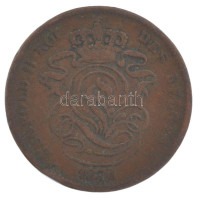 Belgium 1870. 2c Cu T:VF ph.Belgium 1870. 2 Cents Cu C:VF edge errorKrause KM#35.1