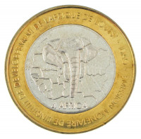 Benin 2005. 6000Fr / 4A 'Pekingi Olimpia 2008' forgalomba nem került fantáziaveret T:AU phBenin 2005. 6000 Francs / 4 Africa '2008 Beijing Olympics' non-circulating fantasy coin C:AU edge errorKrause X#45