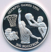 Bhután 1994. 300Ng Ag 'Olimpiai Játékok 1996 - Kosárlabda' T:PPBhutan 1994. 300 Ngultrum Ag '1996 Olympic Games - Basketball' C:PPKrause KM#73