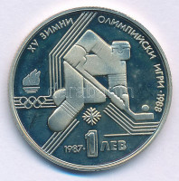 Bulgária 1987. 1L Cu-Ni 'XV. Téli Olimpia Calgary' kapszulában T:PP patina, egy apró karcBulgaria 1987. 1 Lev Cu-Ni '15th Winter Olympic Games, Calgary' in capsule C:PP patina, one small scratchKrause KM#175