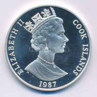 Cook-szigetek 1987. 50$ Ag 'Nyári Olimpia 1988 Szöul' kapszulában T:PP karc, ujjlenyomatCook Islands 1987. 50 Dollars Ag '1988 Summer Olympics, Seoul' in capsule C:PP scratch, fingerprintsKrause KM#40