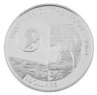 Cook-szigetek 1991. 5$ Ag 'Az első ember a Holdon 1969' kapszulában T:PP Cook Islands 1991. 5 Dollars Ag 'First man on the Moon 1969' in capsule C:PP Krause KM#253