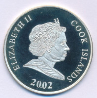 Cook-szigetek 2002. 1D Ag 'Téli Olimpia 2002 Salt Lake City - Luge' T:PP fo.Cook Islands 2002. 1 Dollar Ag '2002 Winter Olympics Salt Lake City - Szánkó' C:PP spotted