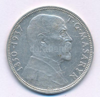 Csehszlovákia 1937. 20K Ag 'Masaryk köztársasági elnök halála' T:XF ph, karcCzechoslovakia 1937. 20 Korun Ag 'Death of President Masaryk' C:XF edge error, scratchKrause KM#18