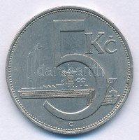 Csehszlovákia 1938. 5K Ni T:AU Czechoslovakia 1938. 5 Korun Ni C:AU Krause KM#11a