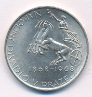 Csehszlovákia 1968. 10K Ag 'Prágai Nemzeti Színház' T:AUCzechoslovakia 1968. 10 Korun Ag 'Praha National Theatre' C:AUKrause KM#63