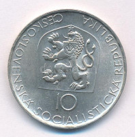 Csehszlovákia 1968. 10K Ag 'Prágai Nemzeti Színház' T:AUCzechoslovakia 1968. 10 Korun Ag 'Praha National Theatre' C:AUKrause KM#63
