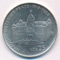 Csehszlovákia 1968. 25K Ag 'Prágai Nemzeti Múzeum 150. évfordulója' T:XF ph, kis karcCzechoslovakia 1968. 25 Korun Ag '150th Anniversary - Prague (Praha) National Museum' C:XF edge error, small scratchKrause KM#64