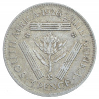 Dél-Afrika 1926. 3p Ag T:VFSouth Africa 1926. 3 Pence Ag C:VFKrause KM#15.1
