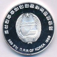 Észak Korea 1989. 500W Ag 'Téli Olimpia 1988 Calgary' T:PP kis karcNorth Korea 1989. 500 Won Ag 'Winter Olympics 1988 Calgary' C:PP small scratchKrause KM#33