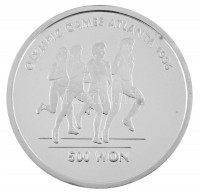 Észak-Korea 1995. 500W Ag 'Atlantai Olimpiai Játékok 1996 - Atléták' T:PP North Korea 1995. 500 Won Ag 'Olympic Games Atlanta 1996 - Athletes' C:PPKrause KM#67