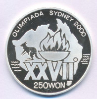 Észak-Korea 1997. 250W Ag 'Sydney-i Olimpia 2000' T:PPNorth Korea 1997. 250 Won Ag 'Olympic Sydney 2000' C:PPKrause KM#566