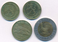 Finnország 1993. 5M + 10M + 1994. 1M (2x) T:XF,VF patinaFinland 1993. 5 Markkaa + 10 Markkaa + 1994. 1 Markkaa (2x) C:XF,VF patina