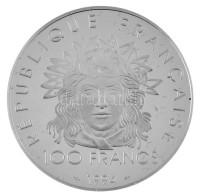 Franciaország 1994. 100Fr Ag 'Lillehammer Téli Olimpia - Gerelyhajítás' T:PPFrance 1994. 100 Francs Ag 'Lillehammer Winter Olympics - Javelin' C:PPKrause KM#1048