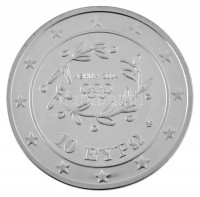 Görögország 2004. 10E Ag '2004-es Nyári Olimpiai Játokok - Athén / Diszkoszvetés' T:PP fo.Greece 2004. 10 Euro Ag '2004 Summer Olympics, Athens - Disc Throw' C:PP spottedKrause KM#191