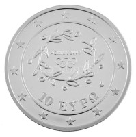 Görögország 2004. 10E Ag '2004-es Nyári Olimpiai Játokok - Athén / Ritmikus Sportgimnasztika' T:PPGreece 2004. 10 Euro Ag '2004 Summer Olympics, Athens - Rhythmic Gymnastics' C:PPKrause KM#199
