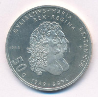 Hollandia 1988. 50G Ag 'Vilmos és Mária' T:XF Netherlands 1988. 50 Gulden Ag 'William and Mary' C:XF Krause KM#212