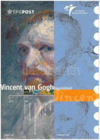 Hollandia 2003. 5E Ag 'Beatrix / Vincent Van Gogh' karton díszlapon, bélyegblokkal T:UNCNetherlands 2003. 5 Euro Ag 'Beatrix / Vincent Van Gogh' in cardboard display sheet and with stamp block C:UNCKrause KM#245