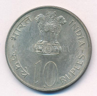 India 1972. 10R Ag 'A függetlenség 25. évfordulója' T:AU patinaIndia 1972.10 Rupees Ag '25th Anniversary of Independence' C:AU patinaKrause KM#187
