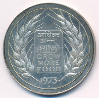 India 1973. 20R Ag 'FAO - Termelj több élelmet T:AU patinaIndia 1973. 20 Rupees Ag 'FAO - Grow More Food' C:AU patinaKrause KM#240