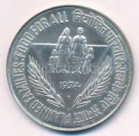 India 1974. 50R Ag 'FAO - Családtervezés' T:AU kis patinaIndia 1974. 50 Rupees Ag 'FAO - Planned Families' C:AU small patinaKrause KM#255