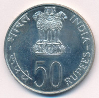 India 1975. 50R Ag 'FAO - Nők éve' T:AUIndia 1975. 50 Rupees Ag 'FAO - Women's Year' C:AUKrause KM#256