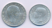 Jugoszlávia 1938. 20D Ag 'II. Péter' + 1938. 50D Ag 'II. Péter' T:XF karc Yugoslavia 1938. 20 Dinara Ag 'Petar II' + 50 Dinara Ag 'Petar II' C:XF scratch