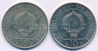 Jugoszlávia 1983. 10D Ni-sárgaréz 'Neretvai csata 40. évfordulója' + 10D Ni-sárgaréz 'Sutjeskai csata 40. évfordulója' T:AU Yugoslavia 1983. 10 Dinara Ni-brass '40th Anniversary - Battle of Neretva River' + 10 Dinara Ni-brass '40th