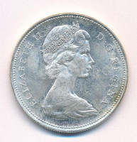 Kanada 1966. 1$ Ag 'II. Erzsébet' T:AU,XF patina Canada 1966. 1 Dollar Ag 'Elizabeth II' C:AU,XF patina Krause KM#64.1