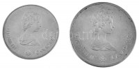 Kanada 1973. 5$ Ag 'Montreali Olimpia - Kingston vitorlás' + 1973. 10$ Ag 'Montreali Olimpia - Montreal látképe' kapszulában T:UNC patinaCanada 1973. 5 Dollars Ag 'Montreal Olympic Games - Kingston and Sailboats' + 1973. 10 Dollars Ag