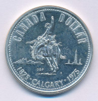 Kanada 1975. 1$ Ag 'Calgary' T:BU patina Canada 1975. 1 Dollar Ag 'Calgary'C:BU patina Krause KM#97