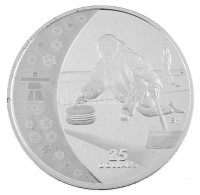 Kanada 2007. 25$ Ag 'A vancouveri Téli Olimpia 2010 / Curling' forgalomba nem került, részben hologramos emlékérme, kapszulában T:PP / Canada 2007. 25 Dollars Ag '2010 Winter Olympics, Vancouver / Curling' non-circulating, partially