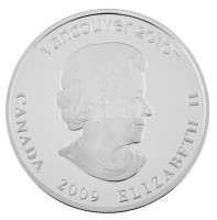 Kanada 2009. 25$ Ag 'A vancouveri Téli Olimpia / Sífutás' forgalomba nem került, részben hologramos emlékérme, kapszulában, tanúsítvánnyal T:PP / Canada 2009. 25 Dollars Ag '2010 Winter Olympics, Vancouver / Cross Country Skiing'