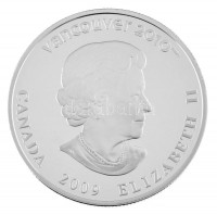Kanada 2009. 25$ Ag 'A vancouveri Téli Olimpia / Gyorskorcsolya' forgalomba nem került, részben hologramos emlékérme, kapszulában, tanúsítvánnyal T:PP / Canada 2009. 25 Dollars Ag '2010 Winter Olympics, Vancouver / Speed skating'