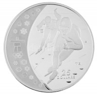 Kanada 2009. 25$ Ag 'A vancouveri Téli Olimpia / Gyorskorcsolya' forgalomba nem került, részben hologramos emlékérme, kapszulában, tanúsítvánnyal T:PP / Canada 2009. 25 Dollars Ag '2010 Winter Olympics, Vancouver / Speed skating'