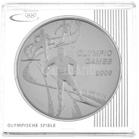 Kazahsztán 2005. 100T Ag 'Torinói Téli Olimpia 2006 - Síelés' kapszulában T:PP / Kazakhstan 2005. 100 Tenge Ag 'Olympic Winter Games - Turin 2006 - Skiing' in capsule C:PP Krause KM#191