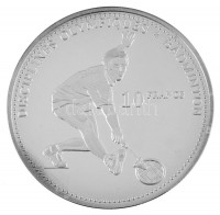 Kongó 2000. 10Fr Ag '2000. évi Olimpiai Játékok Sydney - Tollaslabda' T:PP kis felszíni karc, folt, ujjlenyomat /Congo 2000. 10 Francs Ag 'Olympic Games 2000 Sydney - Badminton' C:PP small surface scratch, spot, fingerprintsKrause KM#54