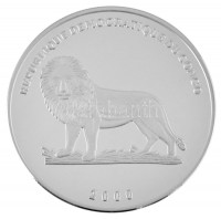 Kongó 2000. 10Fr Ag '2000. évi Olimpiai Játékok Sydney - Birkózás' T:PP ujjlenyomat /Congo 2000. 10 Francs Ag 'Olympic Games 2000 Sydney - Wrestling' C:PP fingerprints