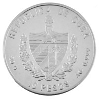 Kuba 2002. 10P Ag 'XXVIII. Nyári Olimpia' T:PP felületi karcokCuba 2002. 10 Pesos Ag 'XXVIII Summer Olympics' C:PP surface scratchesKrause KM#734
