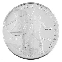 Laosz 1995. 50K Ag 'Olimpia' T:PP fo.Lao 1995. 50 Kip Ag 'Olympics' C:PP spottedKrause KM#56